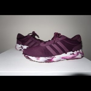 Purple Adidas NEO Cloudfoam sneakers.